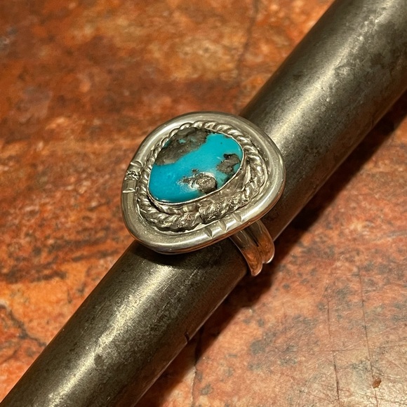 925 sterling silver and turquoise ring size 6.5 - Picture 4 of 4